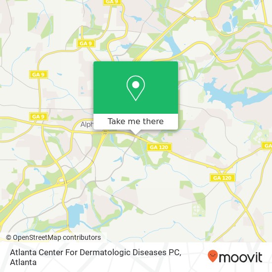 Mapa de Atlanta Center For Dermatologic Diseases PC