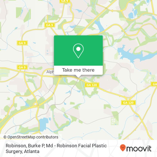 Mapa de Robinson, Burke P, Md - Robinson Facial Plastic Surgery