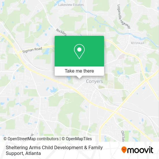Sheltering Arms Child Development & Family Support map