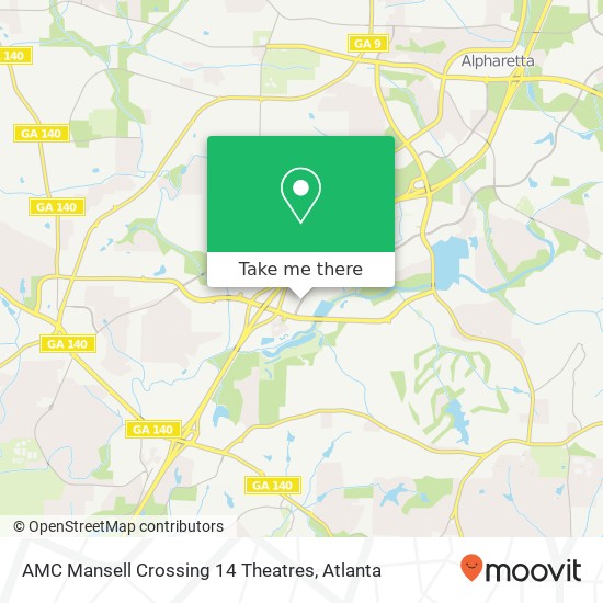 Mapa de AMC Mansell Crossing 14 Theatres