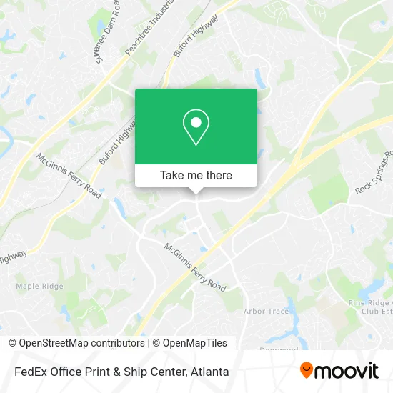 Mapa de FedEx Office Print & Ship Center