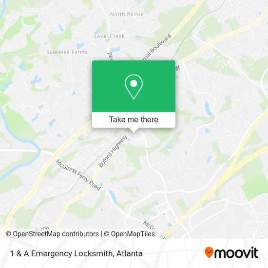 1 & A Emergency Locksmith map