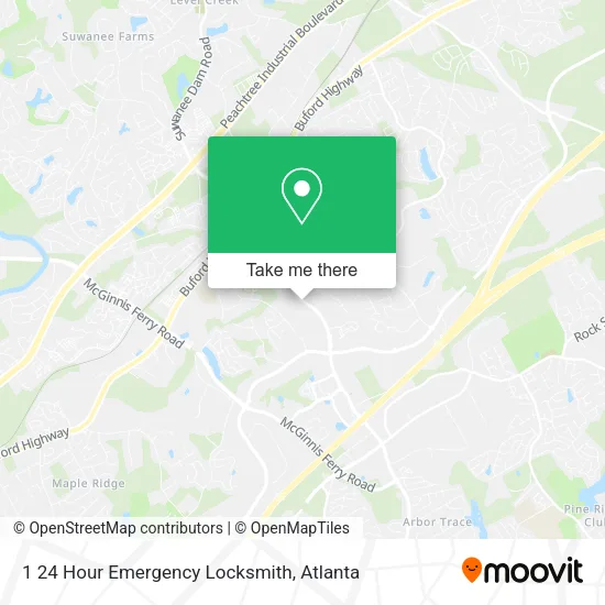 Mapa de 1 24 Hour Emergency Locksmith