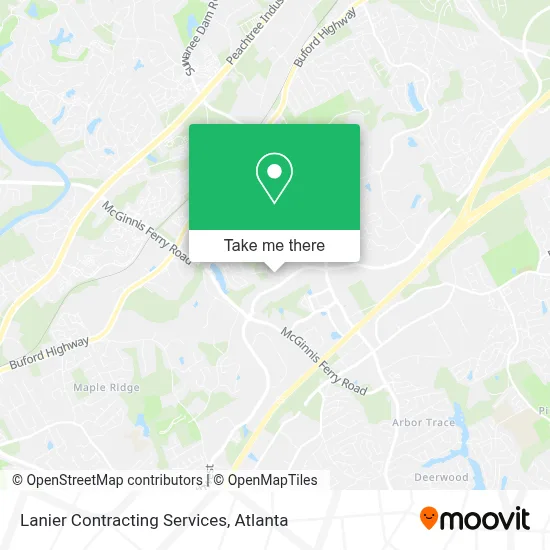 Lanier Contracting Services map