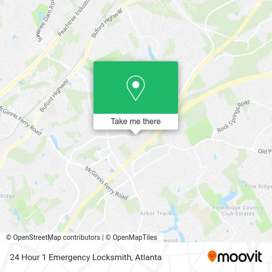 24 Hour 1 Emergency Locksmith map