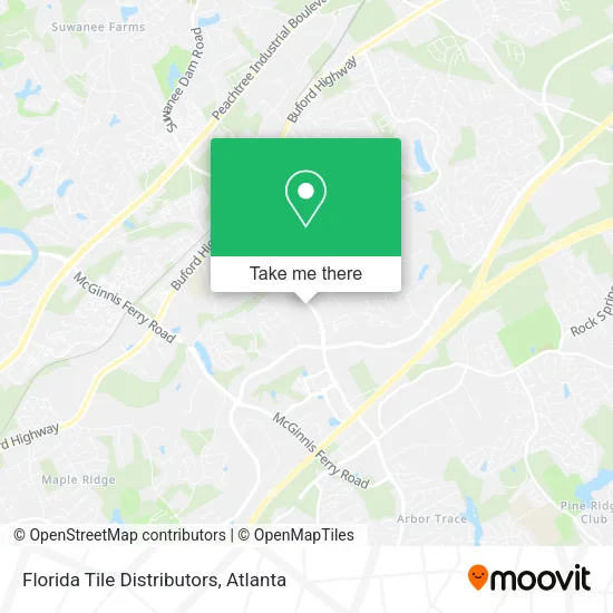Mapa de Florida Tile Distributors
