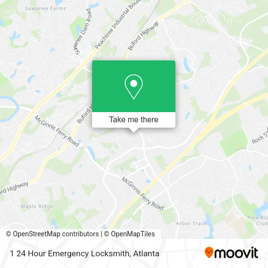 1 24 Hour Emergency Locksmith map