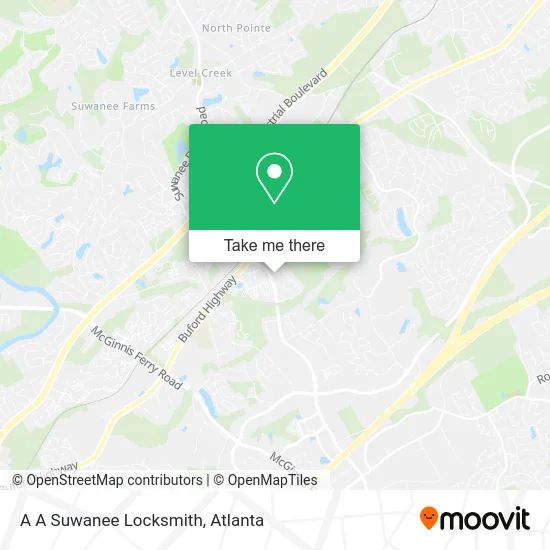 A A Suwanee Locksmith map