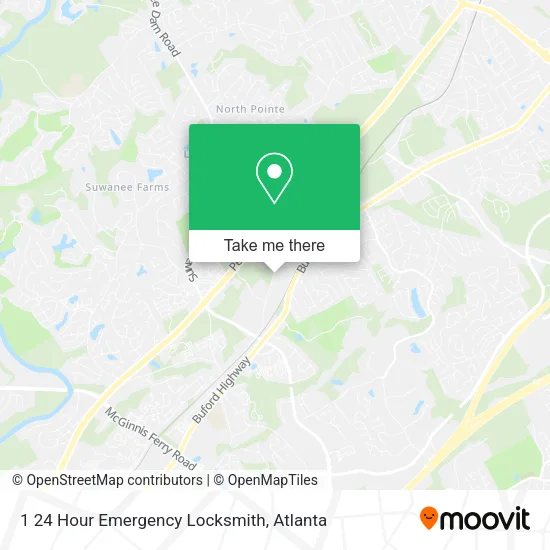 Mapa de 1 24 Hour Emergency Locksmith