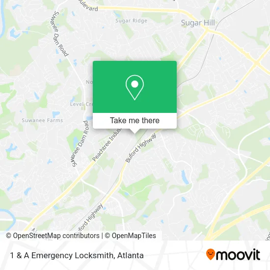 1 & A Emergency Locksmith map