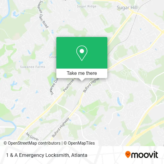 1 & A Emergency Locksmith map
