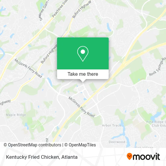 Kentucky Fried Chicken map
