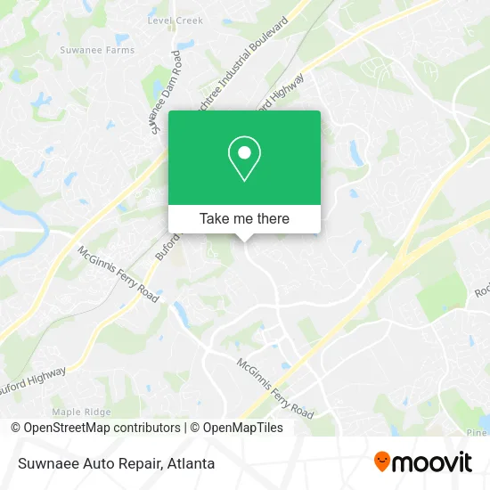 Mapa de Suwnaee Auto Repair