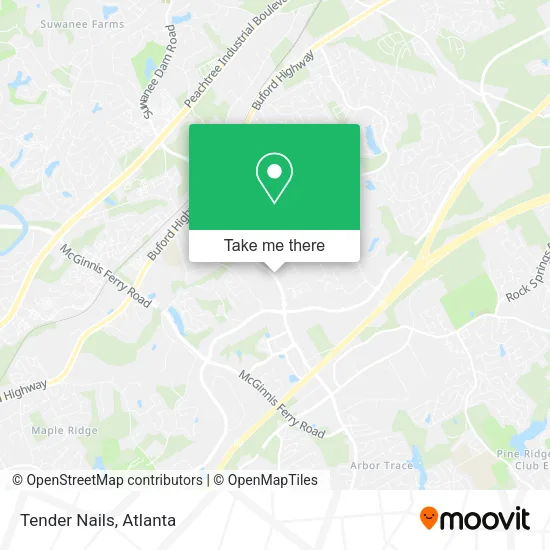 Mapa de Tender Nails