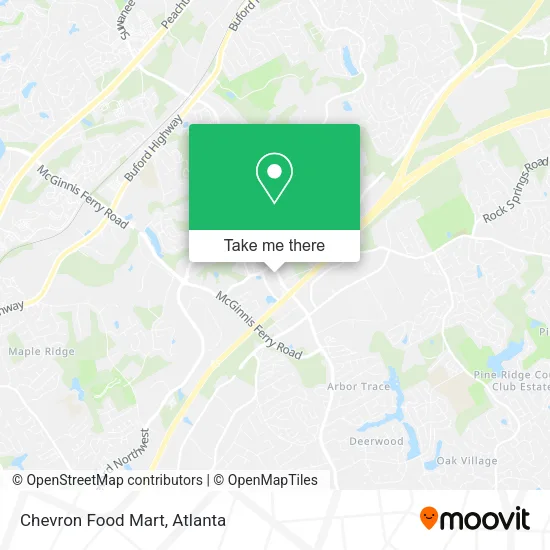 Chevron Food Mart map