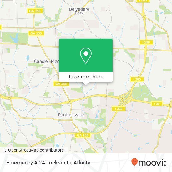 Mapa de Emergency A 24 Locksmith