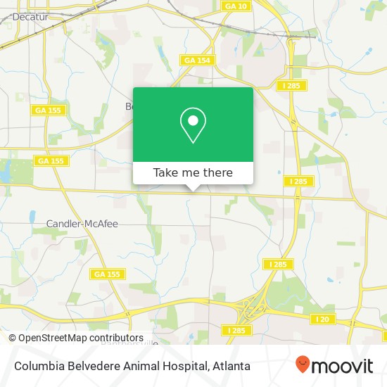 Mapa de Columbia Belvedere Animal Hospital