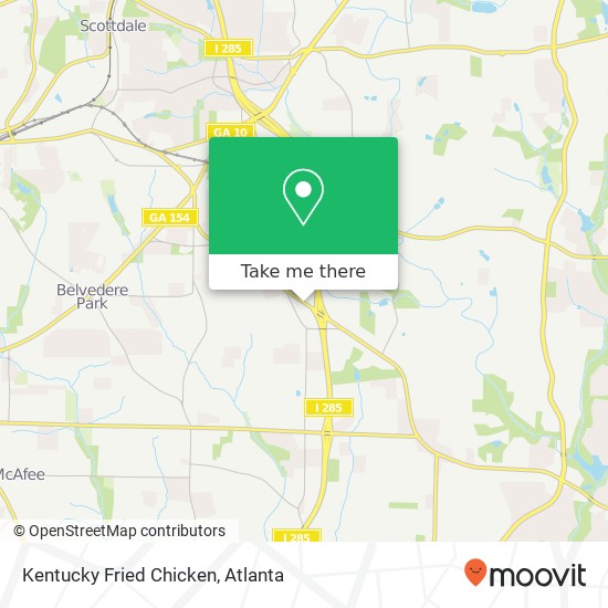 Kentucky Fried Chicken map