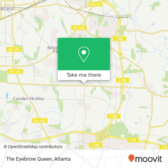 The Eyebrow Queen map