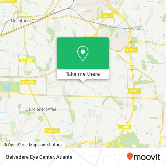 Belvedere Eye Center map