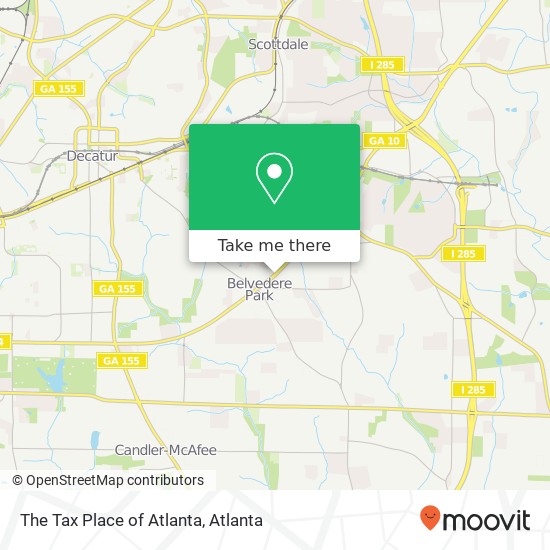 The Tax Place of Atlanta map