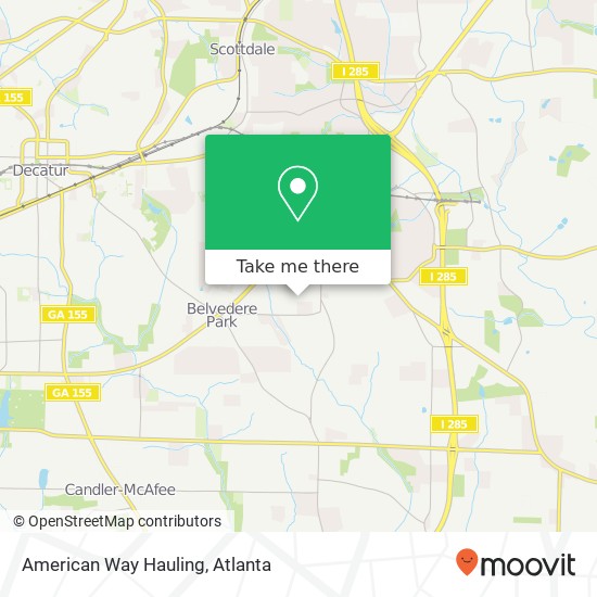 Mapa de American Way Hauling