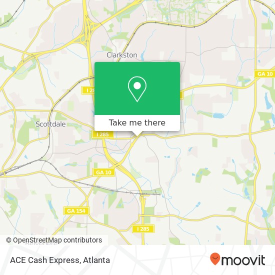 Mapa de ACE Cash Express