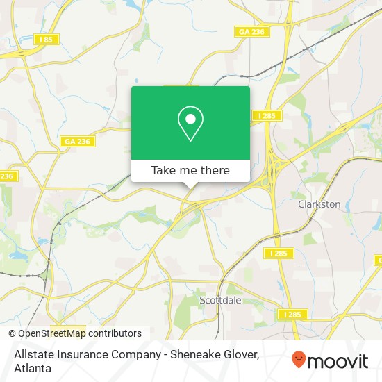 Allstate Insurance Company - Sheneake Glover map