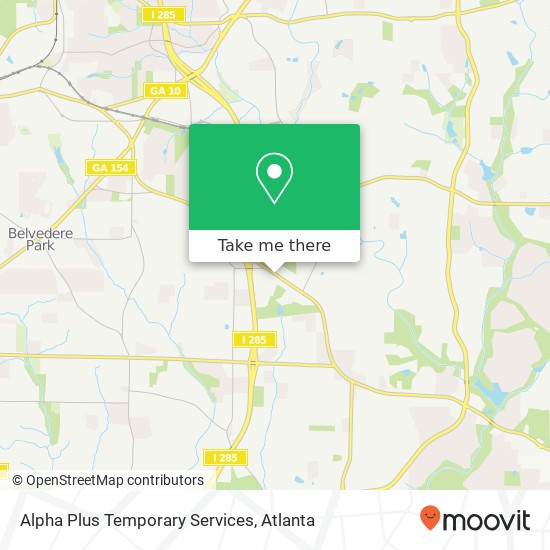 Alpha Plus Temporary Services map