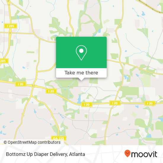 Bottomz Up Diaper Delivery map