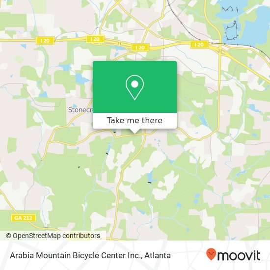 Mapa de Arabia Mountain Bicycle Center Inc.