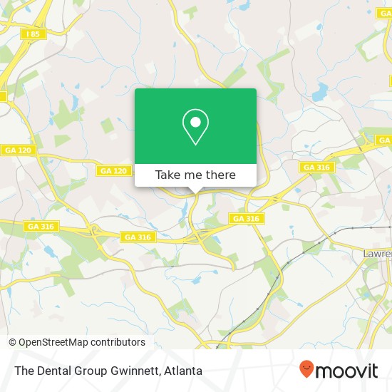 The Dental Group Gwinnett map