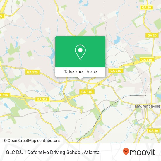 Mapa de GLC D.U.I Defensive Driving School