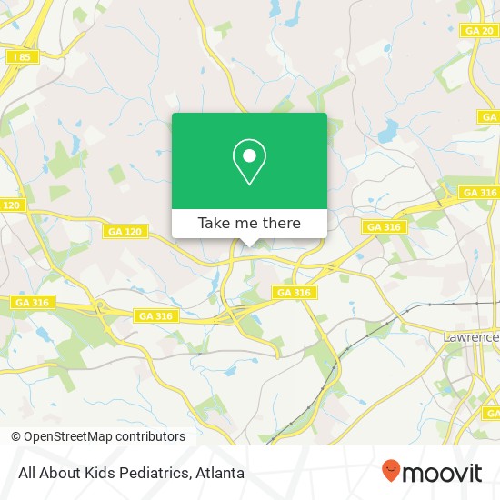 All About Kids Pediatrics map