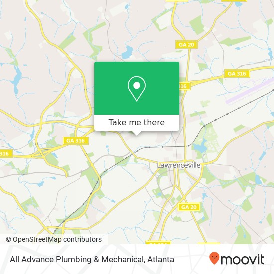 Mapa de All Advance Plumbing & Mechanical