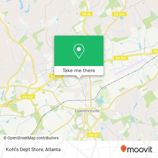 Kohl's Dept Store map