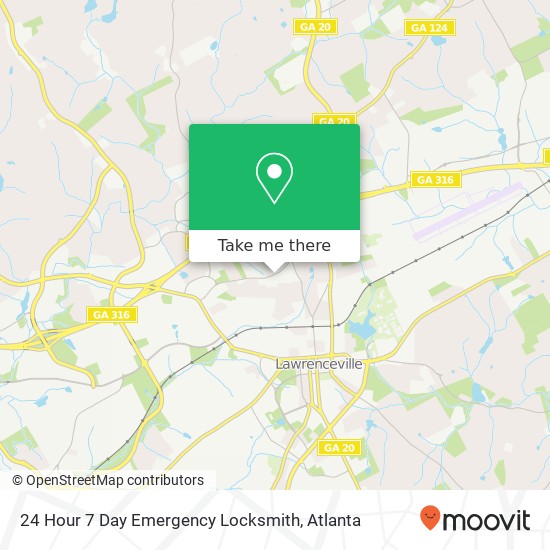 24 Hour 7 Day Emergency Locksmith map