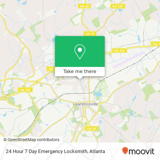 24 Hour 7 Day Emergency Locksmith map