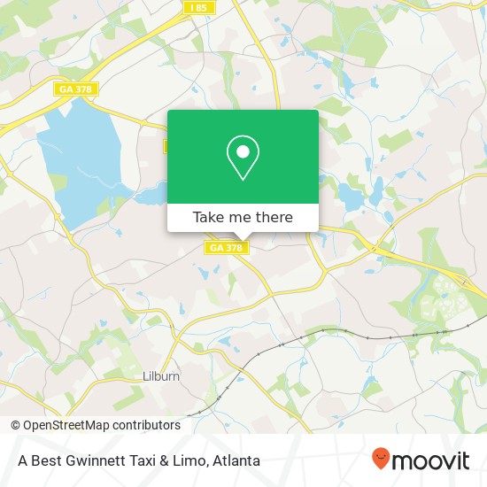 A Best Gwinnett Taxi & Limo map