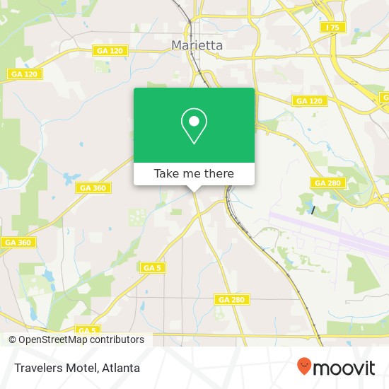 Travelers Motel map