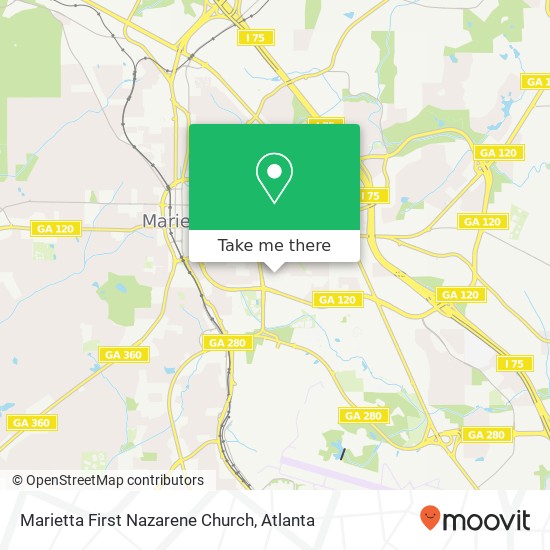 Marietta First Nazarene Church map