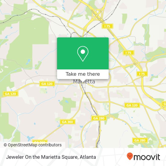 Mapa de Jeweler On the Marietta Square