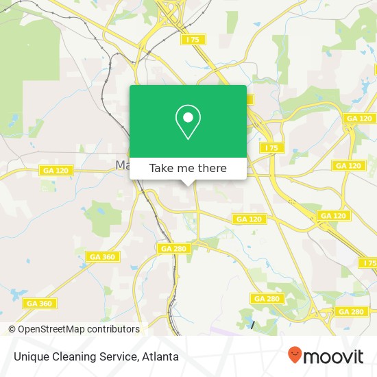 Unique Cleaning Service map