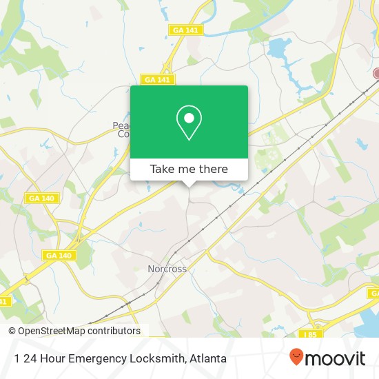 Mapa de 1 24 Hour Emergency Locksmith