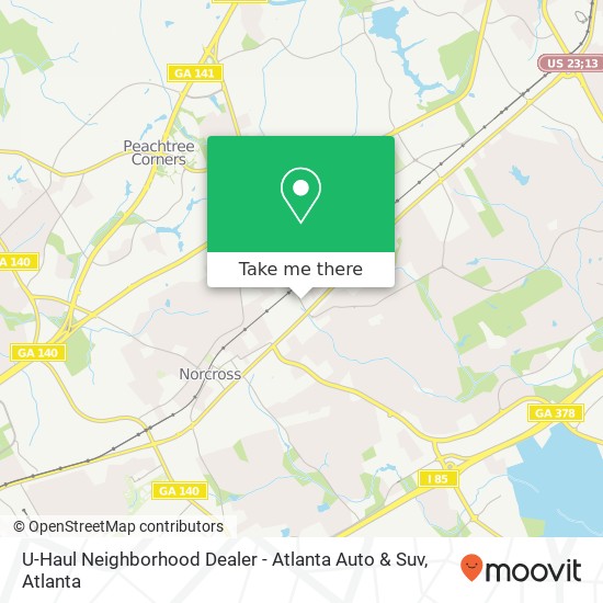 Mapa de U-Haul Neighborhood Dealer - Atlanta Auto & Suv