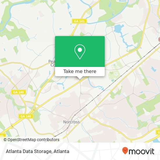 Mapa de Atlanta Data Storage