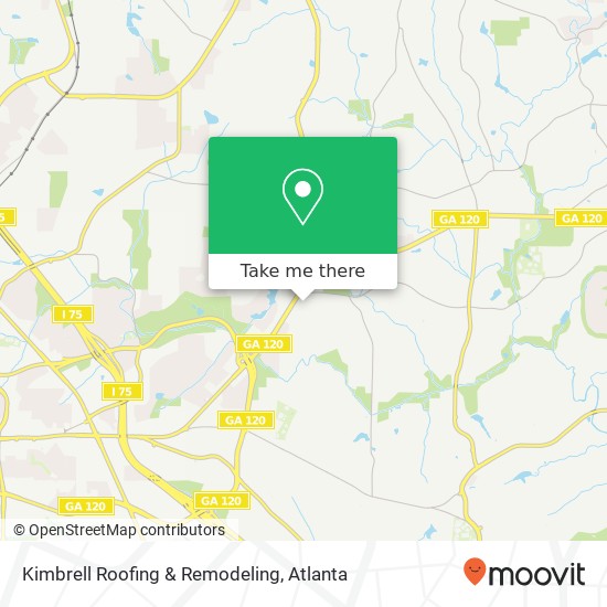 Kimbrell Roofing & Remodeling map