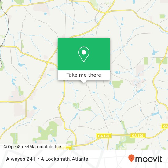 Mapa de Alwayes 24 Hr A Locksmith