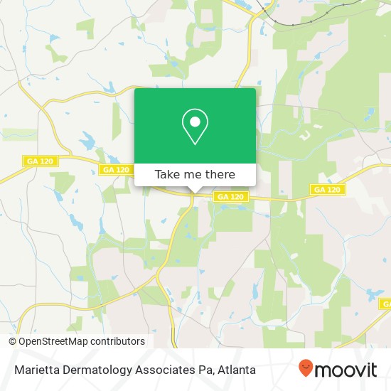 Marietta Dermatology Associates Pa map