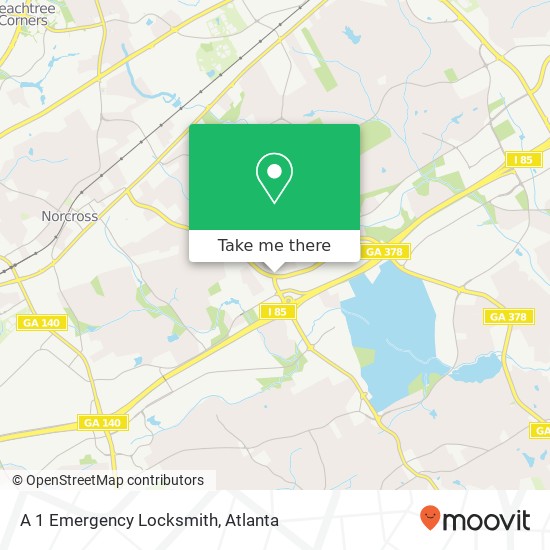 A 1 Emergency Locksmith map